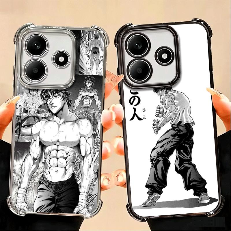 Baki the Grappler Anime Plating Phone Case For Xiaomi Poco X5 X6 X7 X8 Pro Max F8 Ultra F7 M8 M7 M5S Redmi 15C 15 14C 13C 13 X3