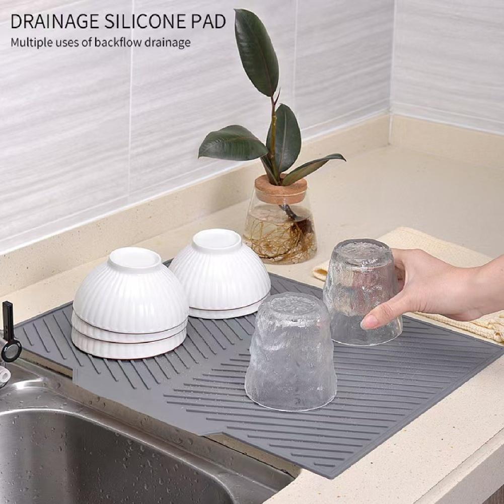 Bar Counter Coaster Dish Drying Mat Silicone Drain Pad