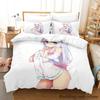 New Sagiri Izumi Bedding Set 3D Anime Cartoon Duvet Cover Kawaii Girls Adult Kid Bedroom 3 Piece Set