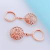 Color Gold Purple Gold Hollow Big Flower Earrings Fashionable Foreign Style Exquisite Rose Gold Plated Earrings