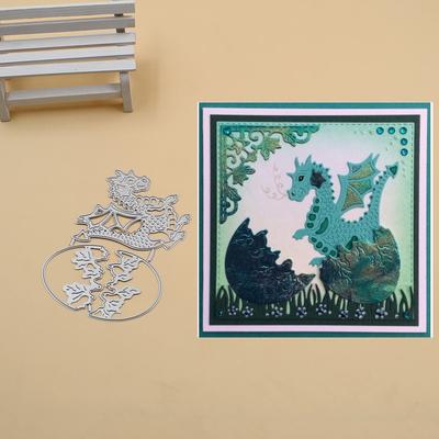 Metall-Stanzschablonen mit Drachen- und Ei-Motiv, für DIY Scrapbook, Fotoalbum, Papier, Karte, dekoratives Handwerk