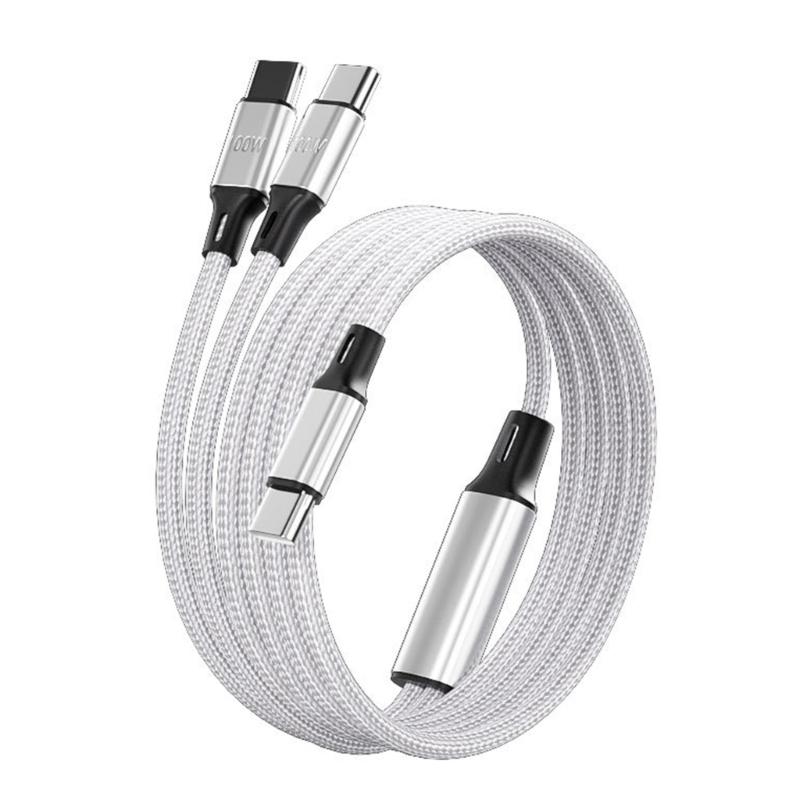 2 in 1 USB C Charge Cable USB C to Double USB C Cable 100W Fast Charging Type C Charger Cord for Office Home Travel