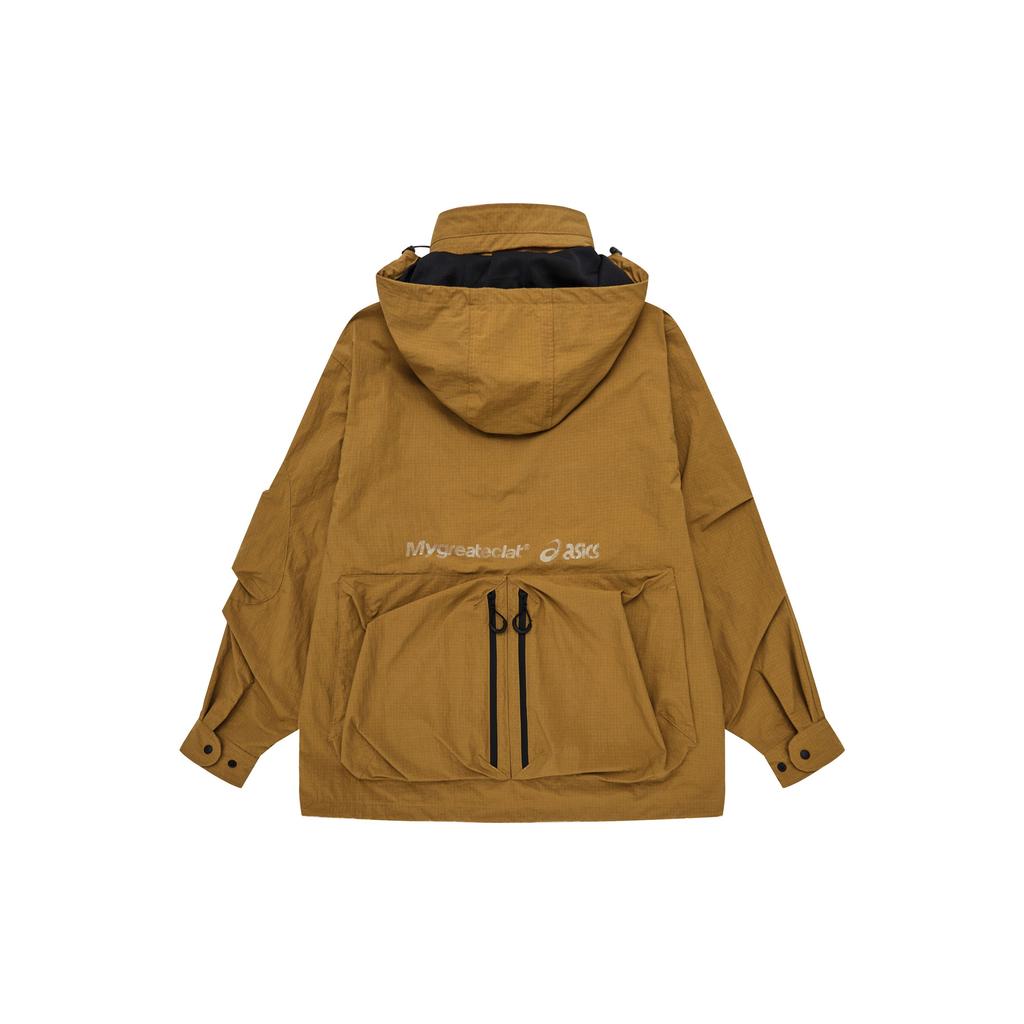 Asics X Myge Outdoor Mountain Style Solid Color Multi-Pocket Stand Collar Long Sleeve Jacket Unisex Jackets Brown 2203A278-300