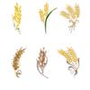 Delicate Ear of Wheat Brooches Women's Dainty Crystal Pin Accessory Trendy Pins Jewelry for Daily Wear Parties Dates