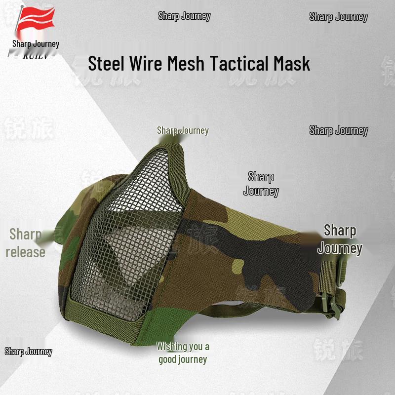 

Outdoor Tactical Half-Face Steel Mesh Mask