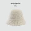 Retro Vintage Plüsch Fischerkappen Breitkrempiger Warmer Beckenhut Damen Bucket Hat Weiblich Dame