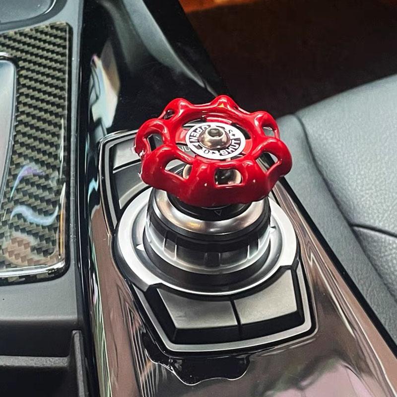 Car Central Control Knob 3D Water Valve Car Button Cover Car Interior Ornament Creative Car Decoration Start Stop Button Collar
