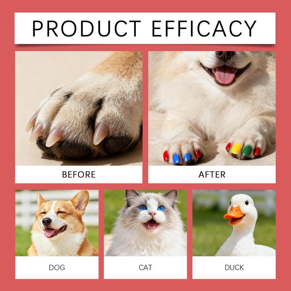 5pcs EelJoy Pet Nail Polish Pens | For Dogs & Cats | Gentle Formula | Long-Lasting Nail Art | Pet Nail Polish | Pet Manicure Set