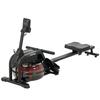 Rudergerät für das Training, Rudergerät mit 6-11 L Wassertank, LCD-Monitor, Handyhalter, 135 kg Belastbarkeit, Stahl, Schwarz