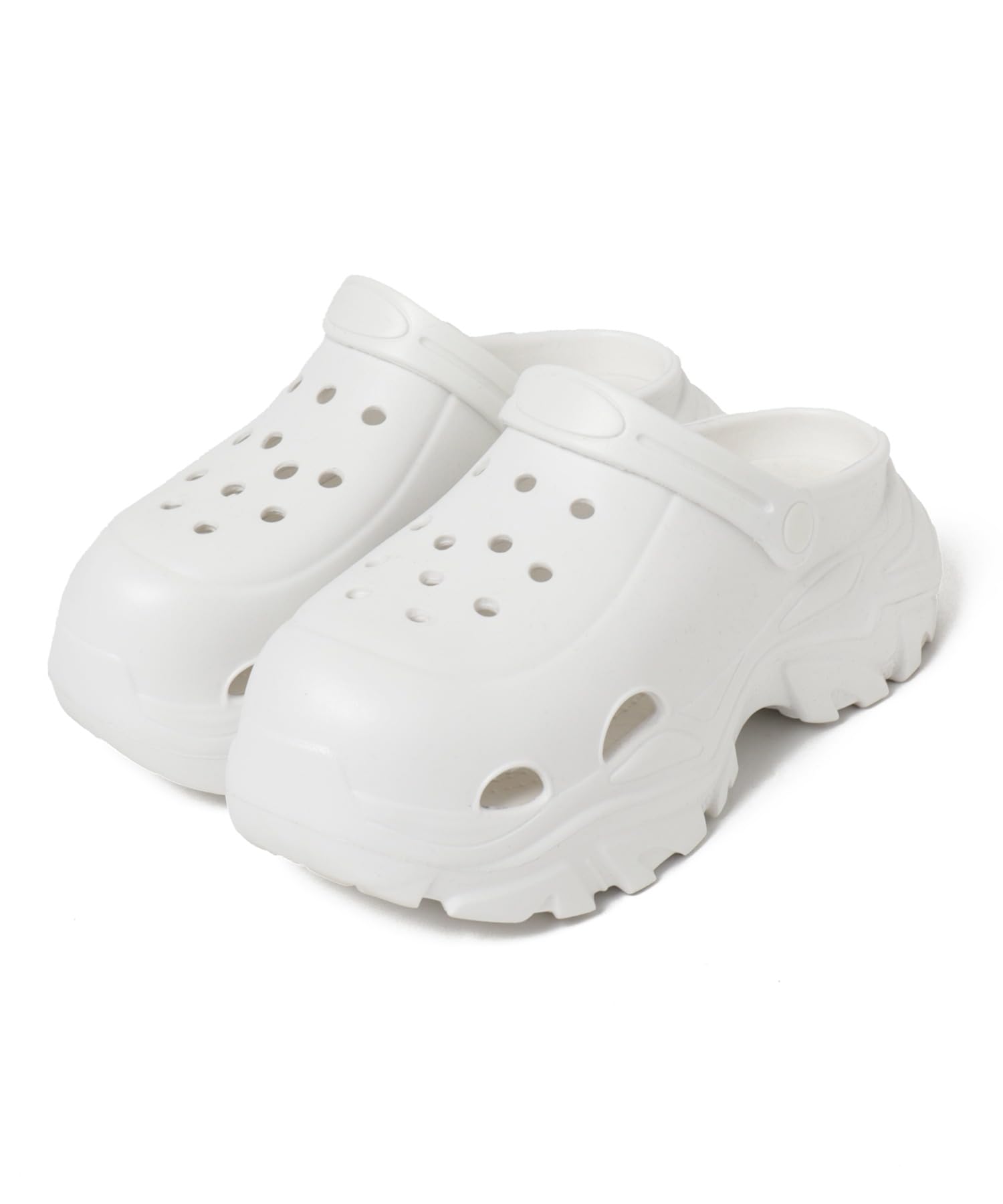 

WEGO Crocs Platform Summer Size Perfect for Beaches and Summer Women s Sandals, Lightweight, Sandals, Small, White, белый