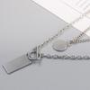 Anime Demon Slayer Necklace Tanjiro Trend Double Layer Design Metal Pendant Necklace For Fans Jewelry Accessories Charm Gifts