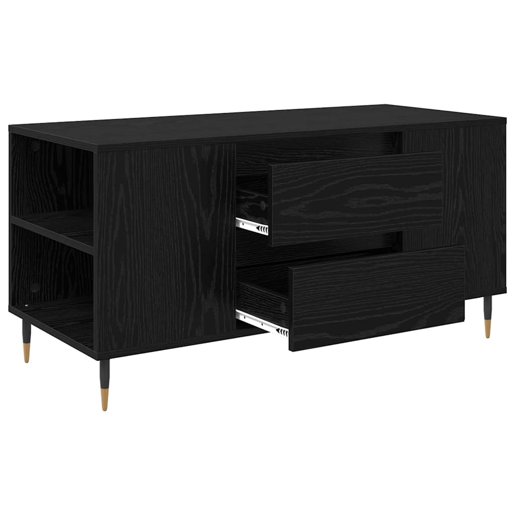 Coffee Table Black Oak Look 102 x 44.5 x 50 cm