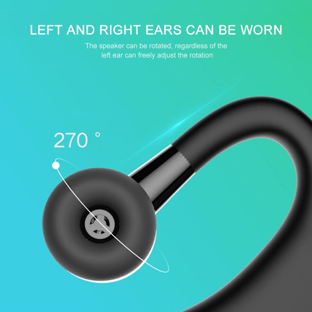 V9 Wireless Bluetooth 5.2 Earphone Handsfree Business Single Earbud With Mic