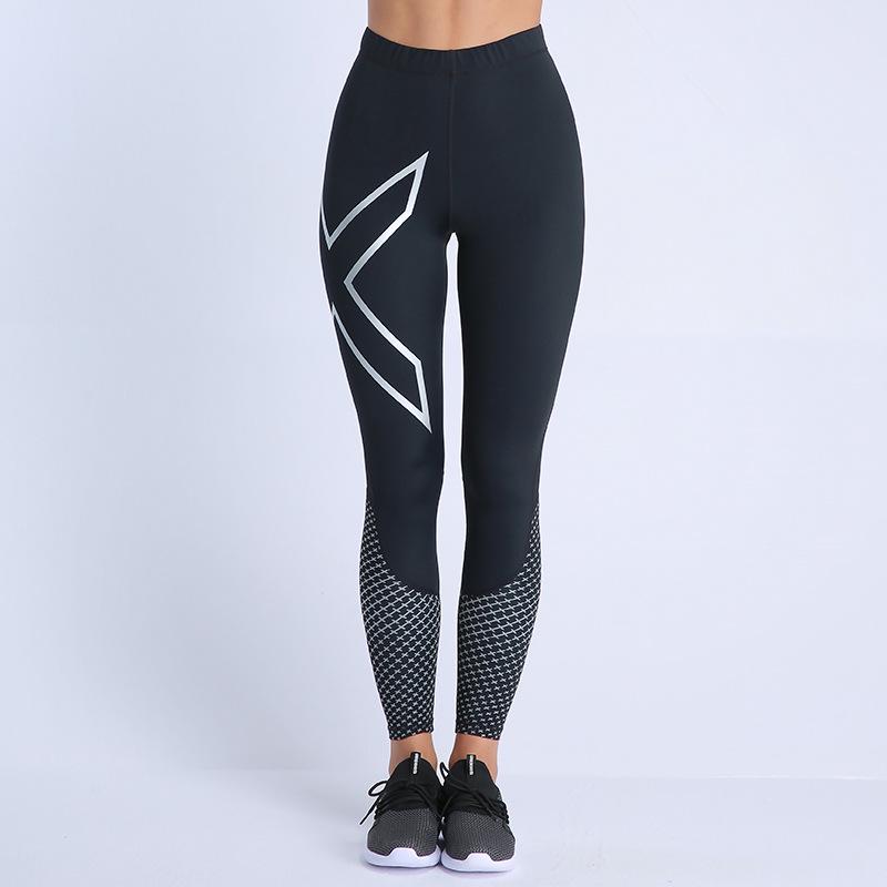 

Новые женские компрессионные беговые брюки с высокой эластичностью, быстросохнущие, с отражающими элементами для ночной видимости. XL чёрный