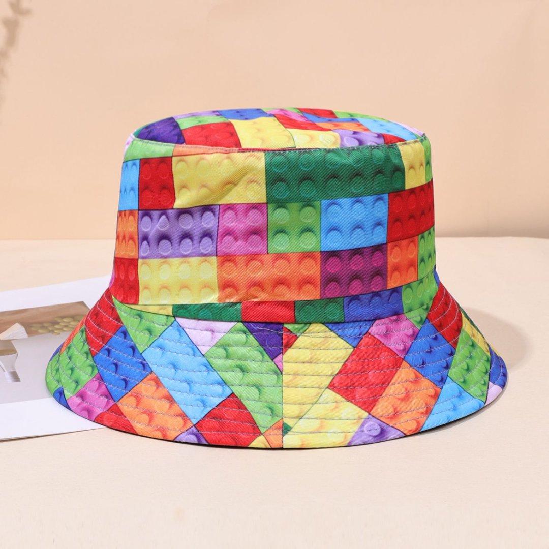 Shei Bucket Hat Color Digital Printing Personalized Bucket Hat Outdoor Leisure Basin Hat