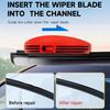 Car Wiper Blade Repair Tool Cleaning And Restoring Kit for Windshield Rubber Easy-to-Use Wiper Fixer for Smooth Wiping