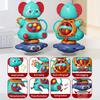 Blue elephant gyro toy with a huge suction cup that can rotate 360 degrees, promoting parent-child interaction