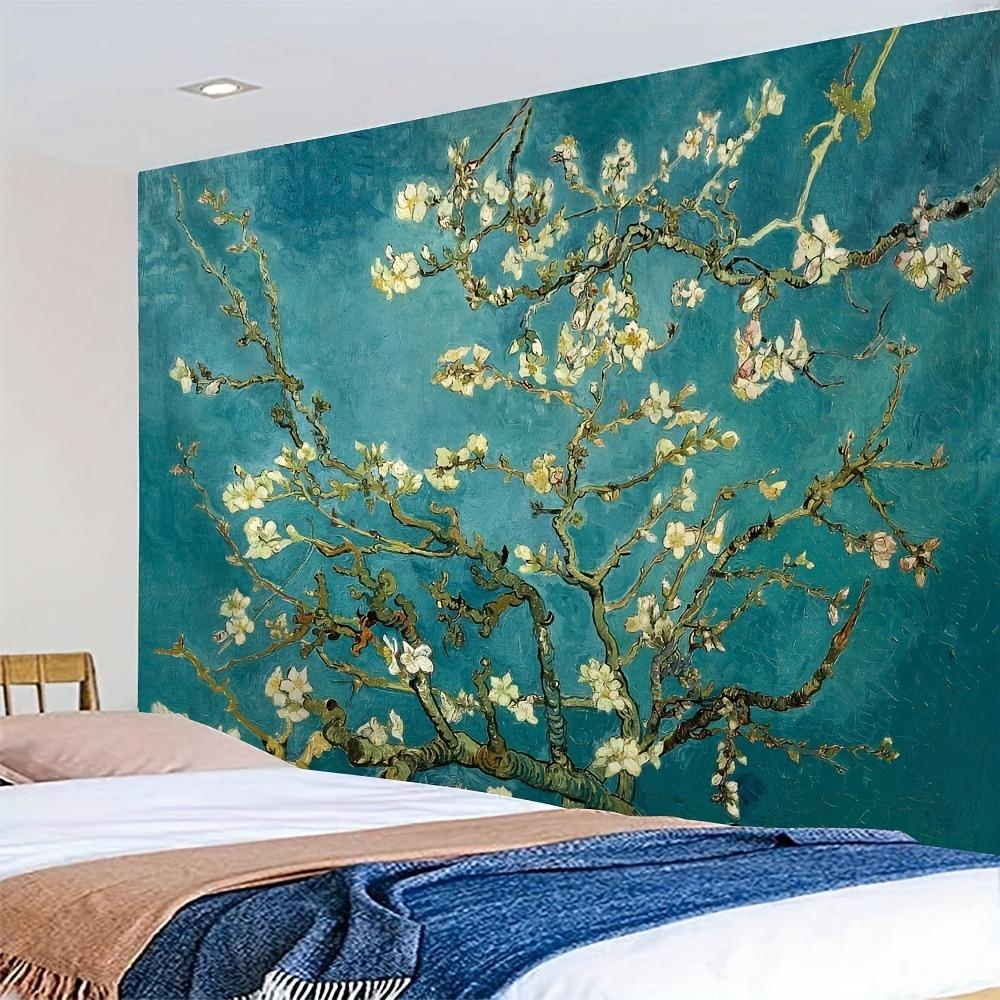 Van Gogh Almond Blossom Tapestry, Classic Impressionist Floral Print, Artistic Wall Hanging For Bedroom & Living Room