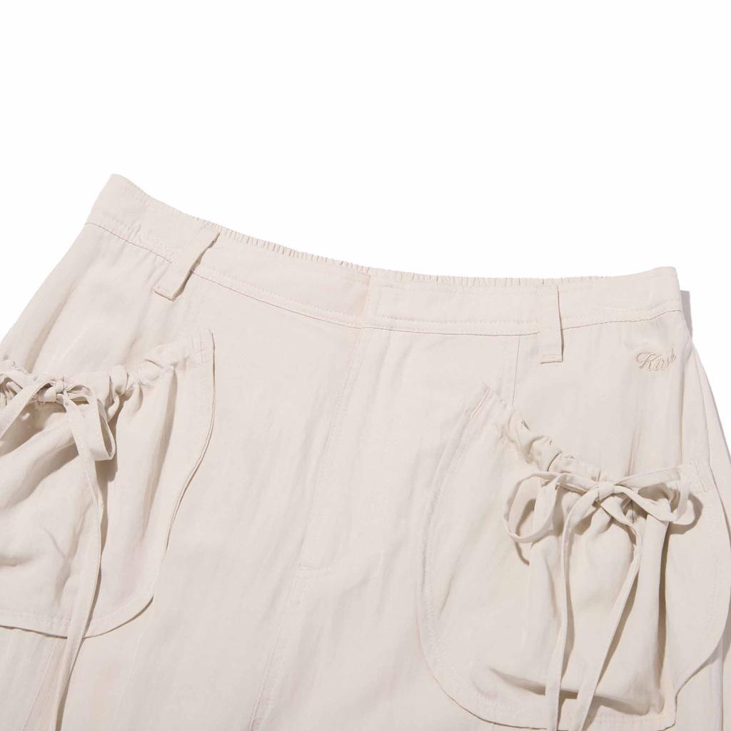 KIRSH Ribbon Pocket Woven Cargo Pants [Light Beige]