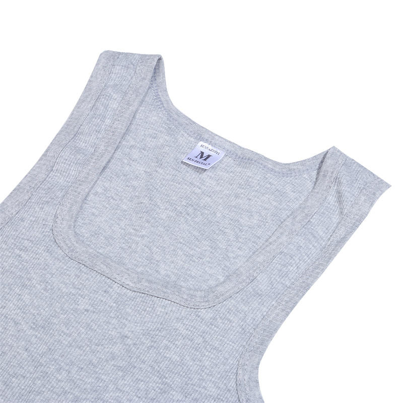 Fashion Men Summer Sleeveless Sports Tank Tops Casual Solid Color Fitness Bodybuilding Vest Undershirts