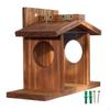 Wood Squirrel Feeder Outdoor Gift Easy Filling Food Feeding House for