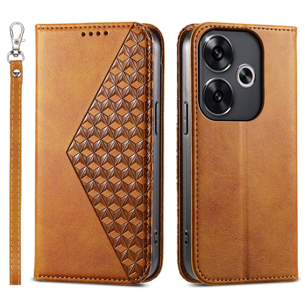 For Xiaomi Redmi Turbo 3 5G/Poco F6 5G Case Imprint Calf Texture Leather Wallet Phone Cover