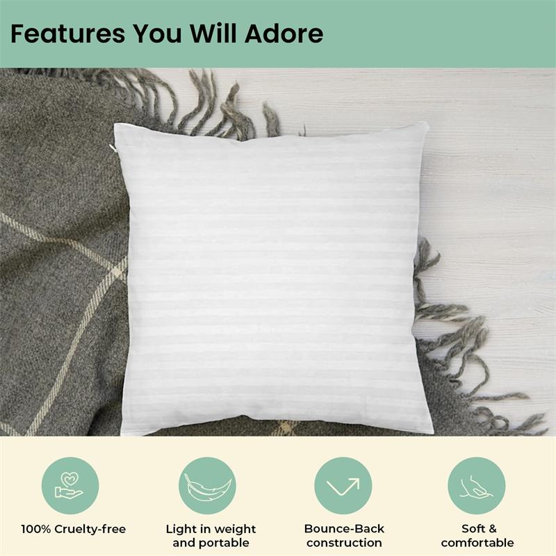 1/2pcs 2025 New White Soft Pillow Cushion Seat Inner Filling Cotton-Padded Pillow Core For Car Insert Cushion Core Soft