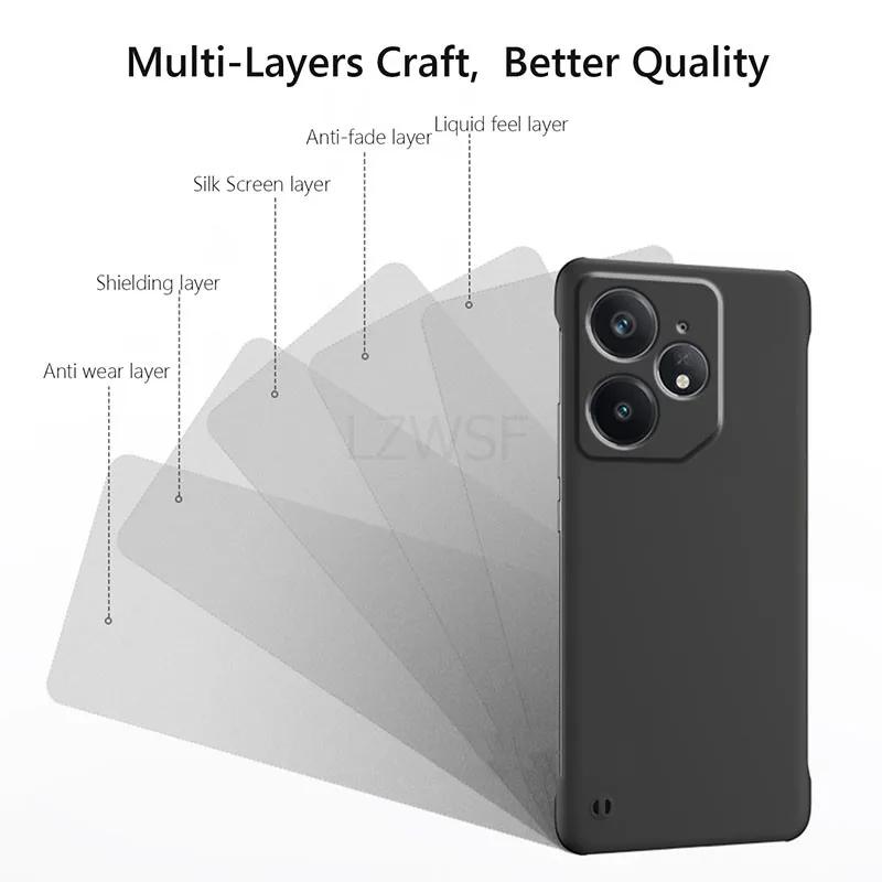 Rahmenlose Schlanke Haut Mattes Hartes PC Rückseiten Cover Case Für Realme Neo7 Neo 7 RealmeNeo7 Stoßfest Fundas Coque