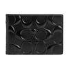 Compact Billfold 10 Classic Logo Print Patent Leather Wallet Women Wallet Black CV423-BLK