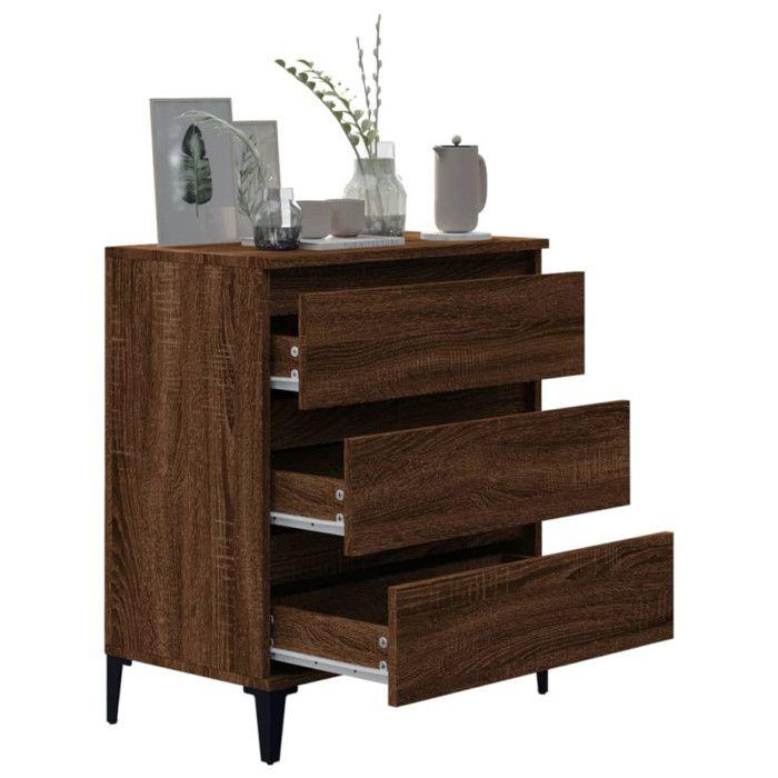 823055 vidaXL Buffet Brown Oak 60x35x70 Cm Engineered Wood