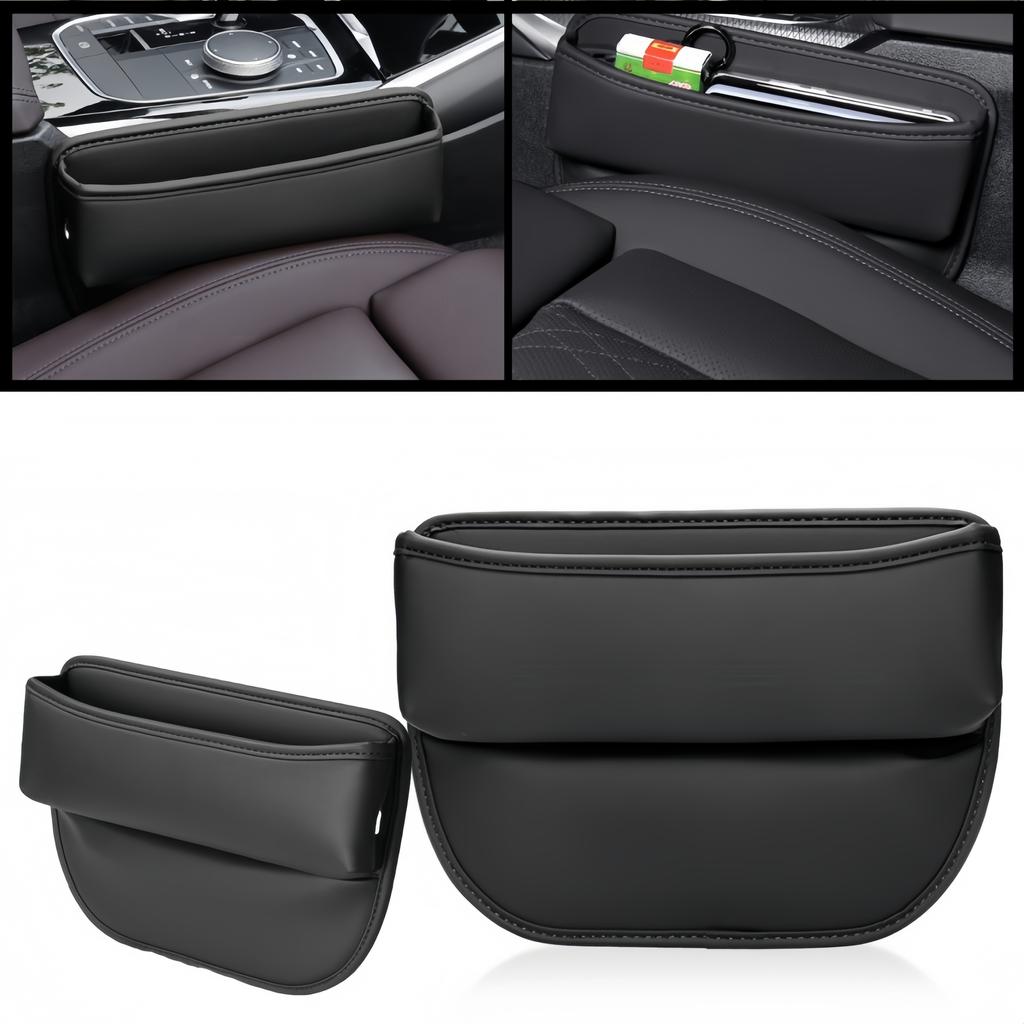 Universal Car Seat Gap Organizer PU Leather Console Side Pocket Auto Crevice Filler Storage Box Interior Accessory