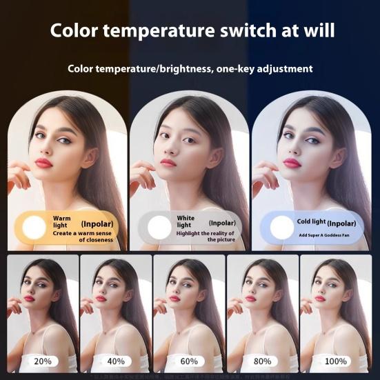 Akıllı Telefon Selfie Işık Kiti Uzaktan Kumanda Ayarlanabilir Renk Sıcaklığı Kısılabilir Şarj Edilebilir LED Mobil Video Sabitleyici Dolgu Işığı