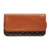 Sainte-Marie Monogramm Klappendesign Canvas und Leder Clutch Tasche Mittel Unisex Clutch Tasche Braun STMARIMMLTY-01CL03P