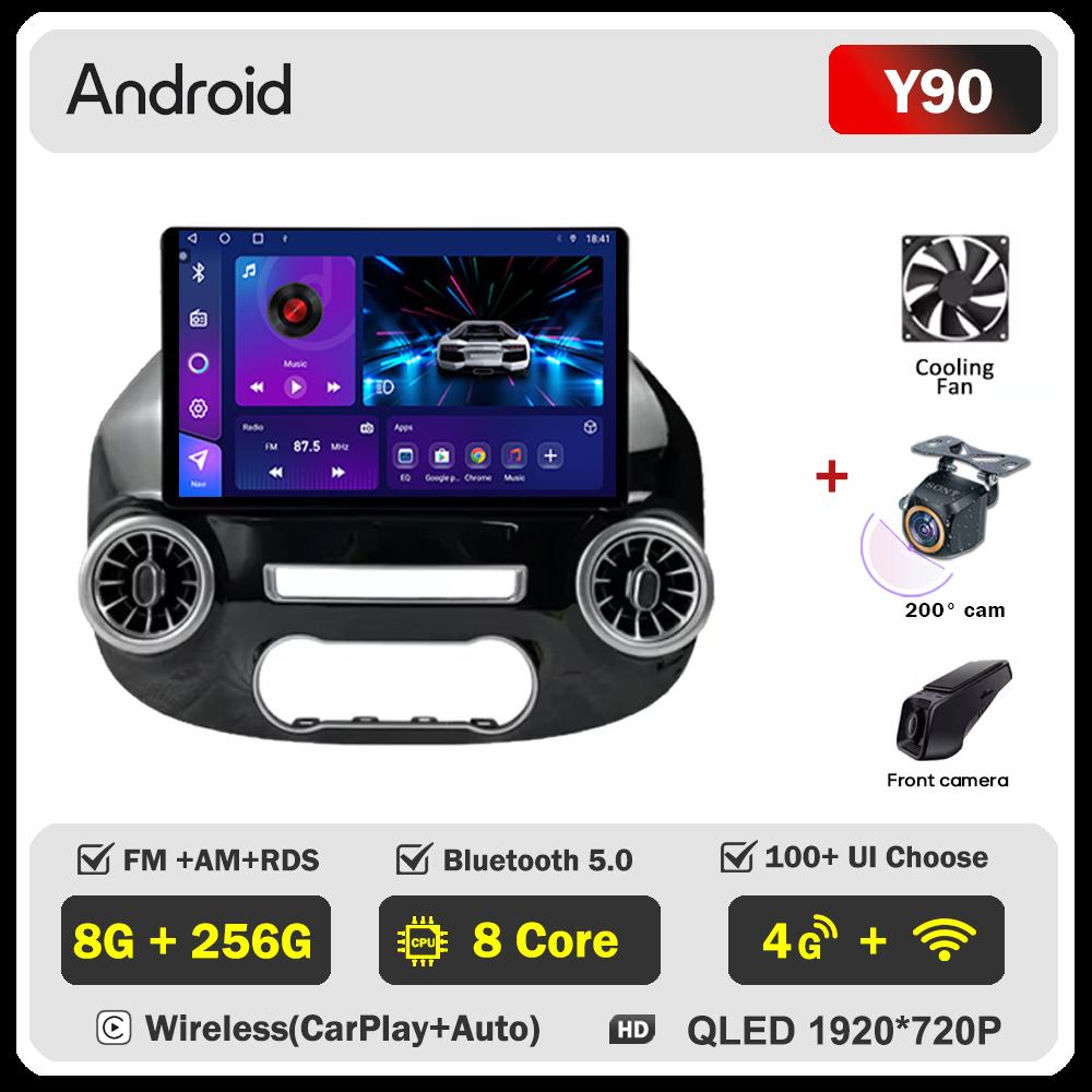Android 12.3 Inch For Mercedes Vito W447 2014-2022 Car Radio Multimedia Video Player GPS Radio 5G CarPlay Navigation WIFI GPS BT