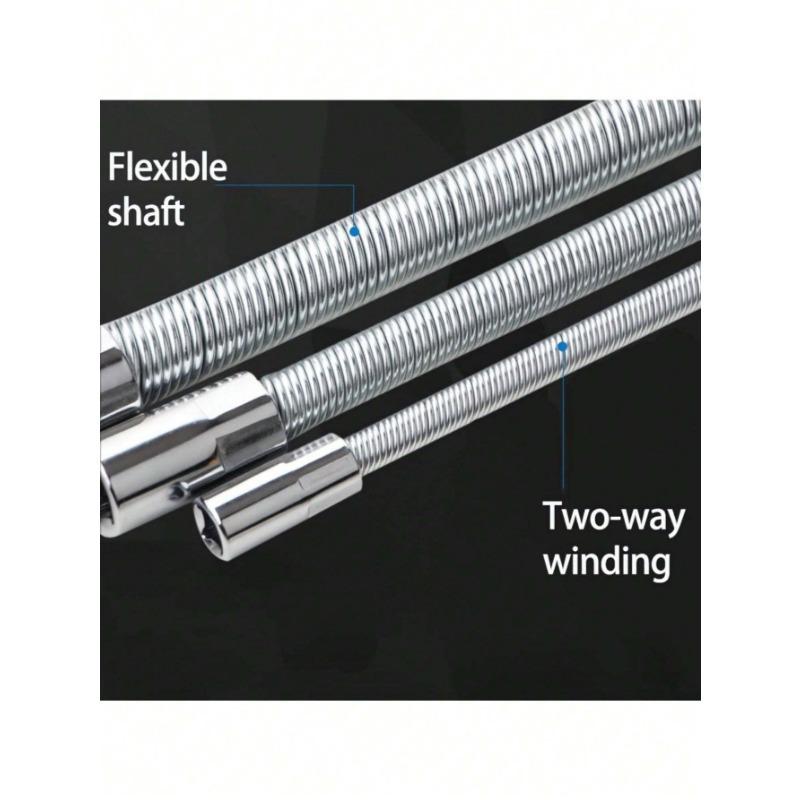 1pc 1/4" Flexible Socket Adapter, Extension Rod Ratchet Wrench Drive Socket For Electric Drill Tool Accessories, Tools For Men