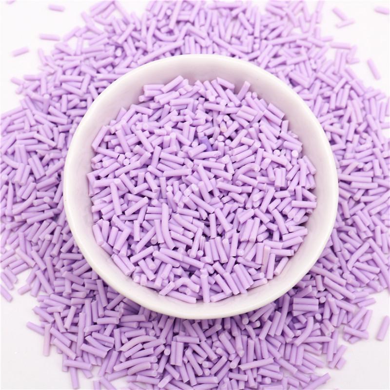 50g/lot Mix Colourful Cylindrical Strip Candy Polymer Clay Slices Sprinkles for DIY Nail Arts Kids  And Slime Filling