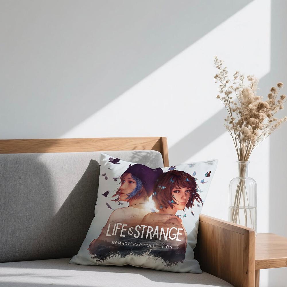 L-Life I-Is Game S-Strange cushion cover For Sofa Car Office Cafe Soft And Comfortable Double-Sided Printing Pillow Cover