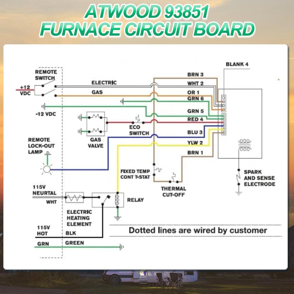 91365 RV Water Heater Control Circuit Board Fit for Atwood Dometic SVC Control Board, for GCH6A-10E, GC6AA-10E, GC10A-4E, GCH10A-4E, GCH10A-4E