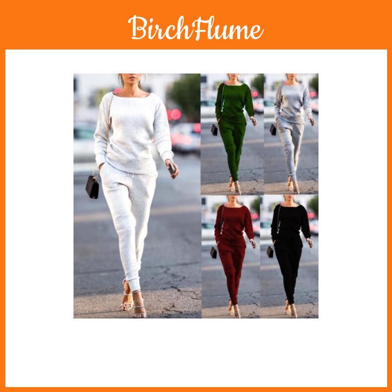 Neuf 2pcs Womens Casual Sweatshirt And Pants Set For Effortless Style And Comfort