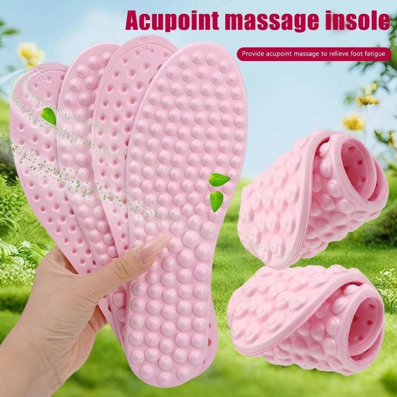 5pairs 5D Foot Full Palm Massage Insole for Men Women Anti Slip Foot Relieve Foot Fatigue Pressure Soft Sports Casual Sole Pads