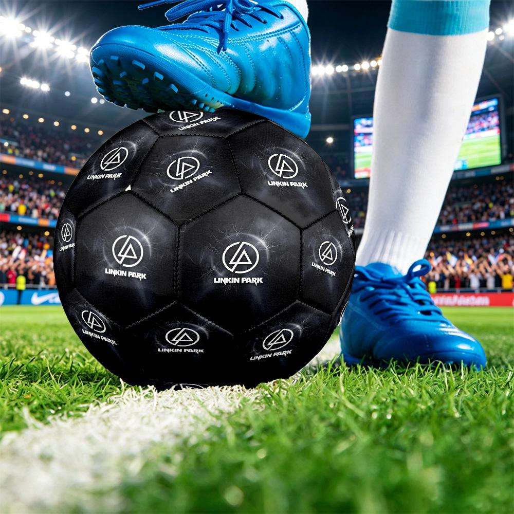 Linkin Park Print Standard Size 5 Soccer Ball Durable Shock?Absorbing Ball For Training Match Outdoor Play