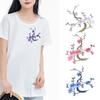 Cherry Blossom Iron-On Patch Blossom Plum Applique Patch Embroidered Flower Vines DIY Trim for Jeans Garment Women Clothing Jacket Backpack