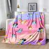 3D Print B-Blueys Family Cartoon Dog Blanket,Soft Throw Blanket for Home Bedroom Bed Sofa Travel Cover Kid Gift