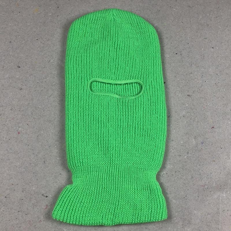 Mehrfarbige Thermomaske Einfarbige Gestrickte Vollgesichtsmaske Outdoor-Aktivitäten