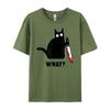 Cat What Black Ca Murderous Cat With Knife Black Graphic T Shirts Luxury Tshirt Normal