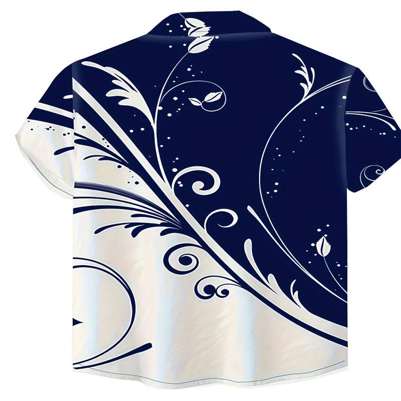 Men's Summer Fashionable Simple Short Sleeved Button Casual Slim Fit Shirt, Trendy and Versatile, Suitable for Beach Vacation