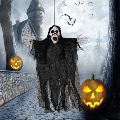 Scary Hanging Skeleton Ghosts Halloween Horror Scary Ghosts Props for Outdoor Porch Patio Tree