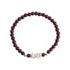 Natural Burgundy Garnet Bracelet Women'S Silver Jewelry Pixiu Simple Bead Beaded Bracelet.