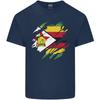 Torn Zimbabwe Flag Zimbabwean Day Football Unisexs Light Cotton TShirt