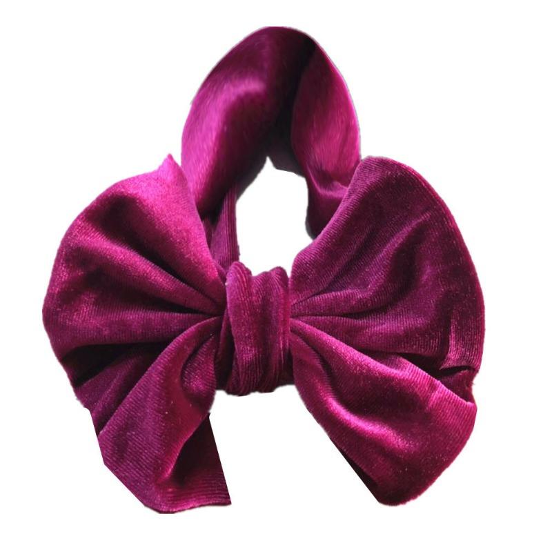 

Gold Velvet Stretch Children s Headband Solid Color Bow Baby Headband Soft and Comfortable Baby Hair Accessories